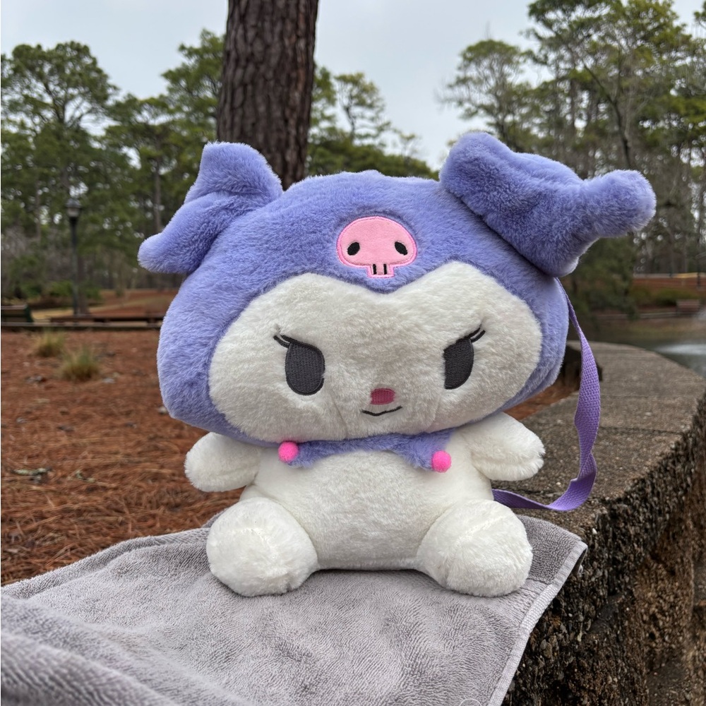 & Other Stories Purple and White Stuffed Animal